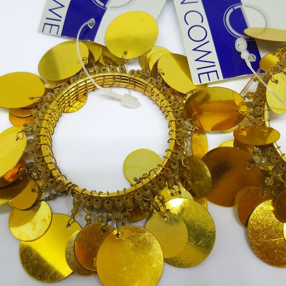 GOLD Beaded Sparkle Napkin Rings x 2 - NWT Colin Cowie for JC Penny - Picture 2 of 7